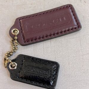 Coach Keychain Leather Tags